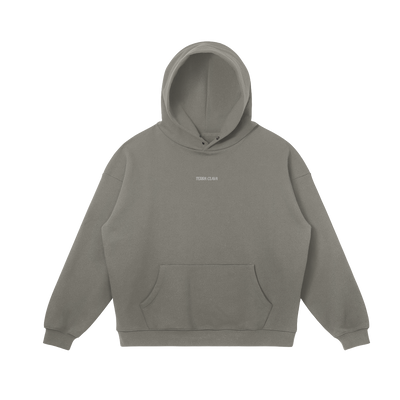 Alma Snap Collar Hoodie - Charcoal Grey, front view