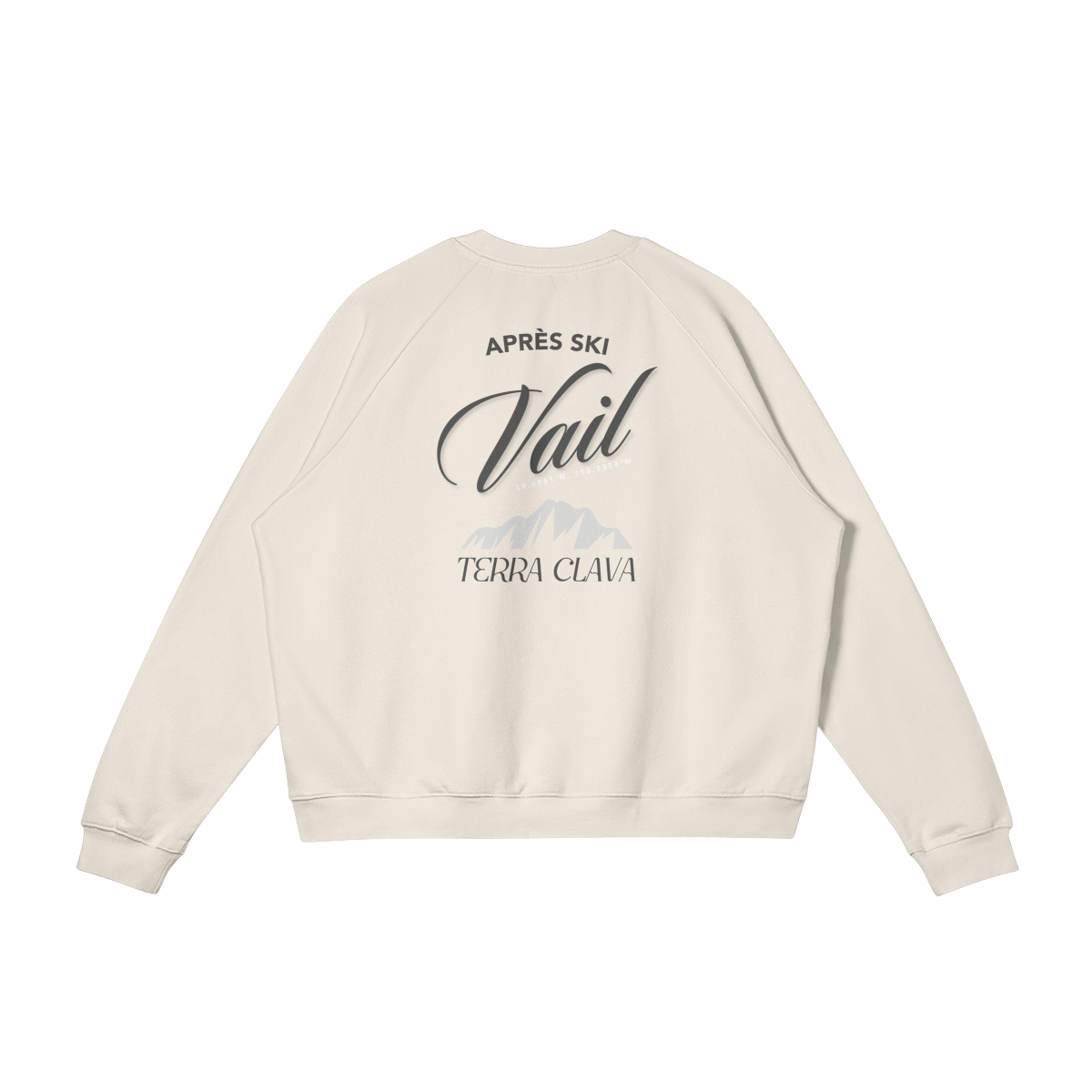 Vail Heavyweight Fleece-Lined Crewneck - Rice Apricot