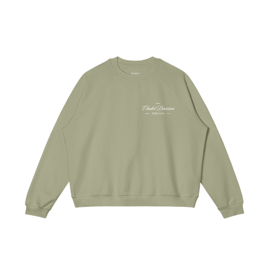 Aspen Heavyweight Fleece-Lined Crewneck - Matcha Green