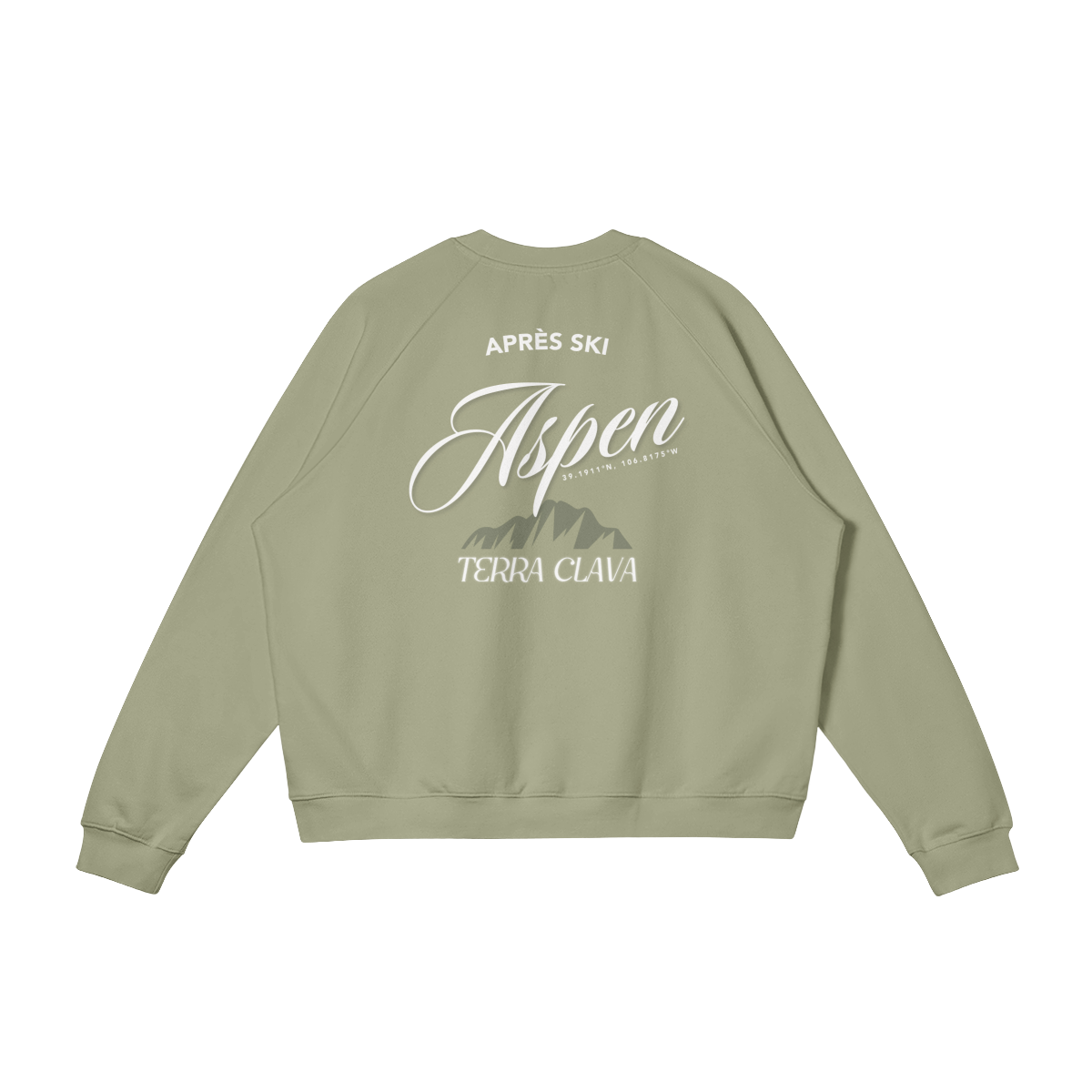 Aspen Heavyweight Fleece-Lined Crewneck - Matcha Green