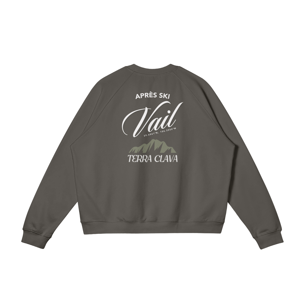 Vail Heavyweight Fleece-Lined Crewneck - Charcoal Grey