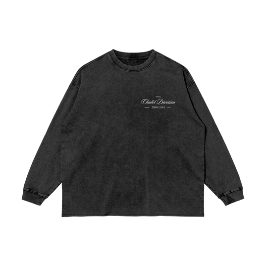 Vail Heavyweight Fleece-Lined Crewneck - Faded Black