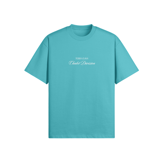 Oversized Super Heavyweight Tee - Aqua Blue