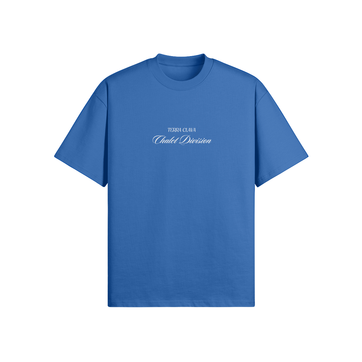 Oversized Super Heavyweight Tee - Cerulean Blue